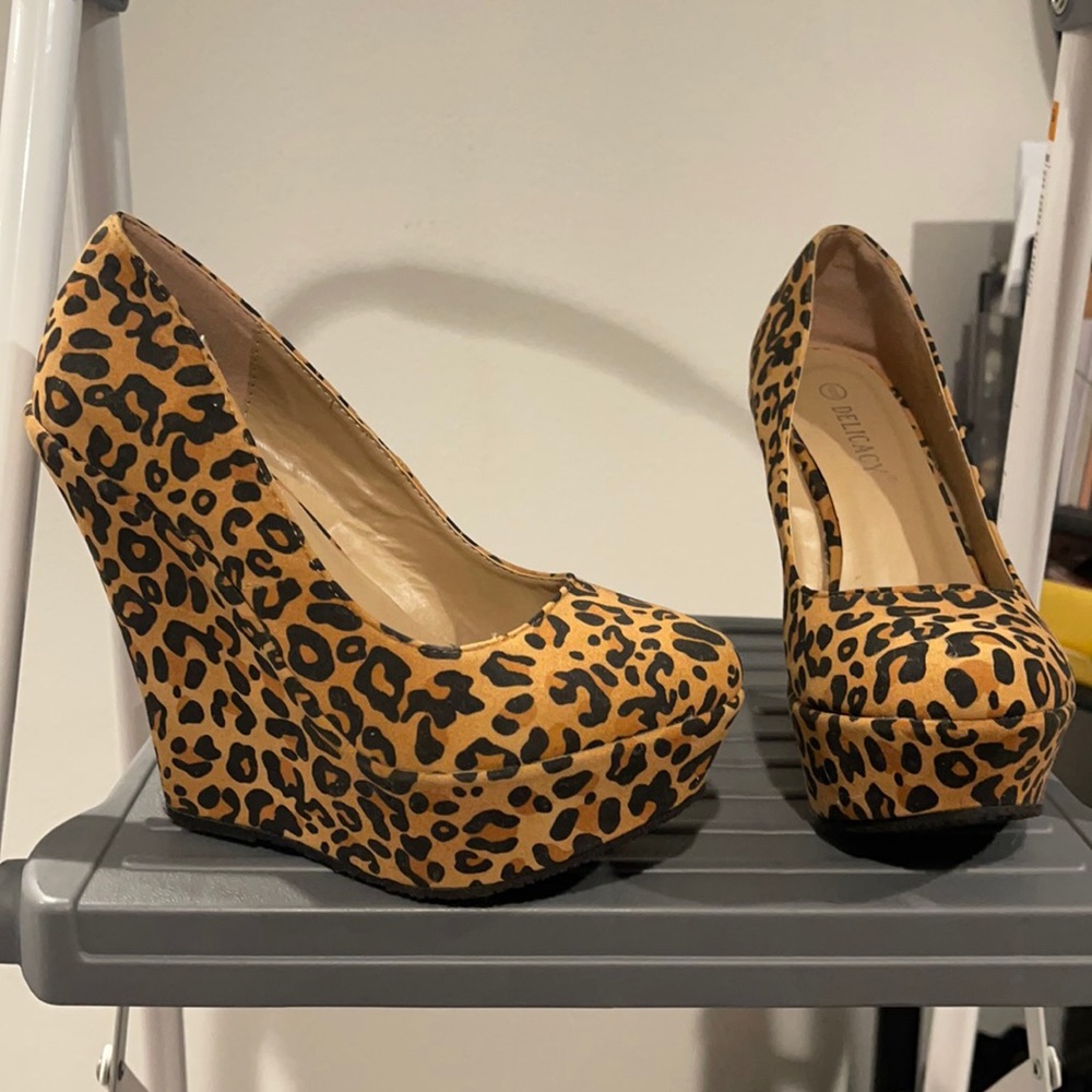 Leopard Wedges